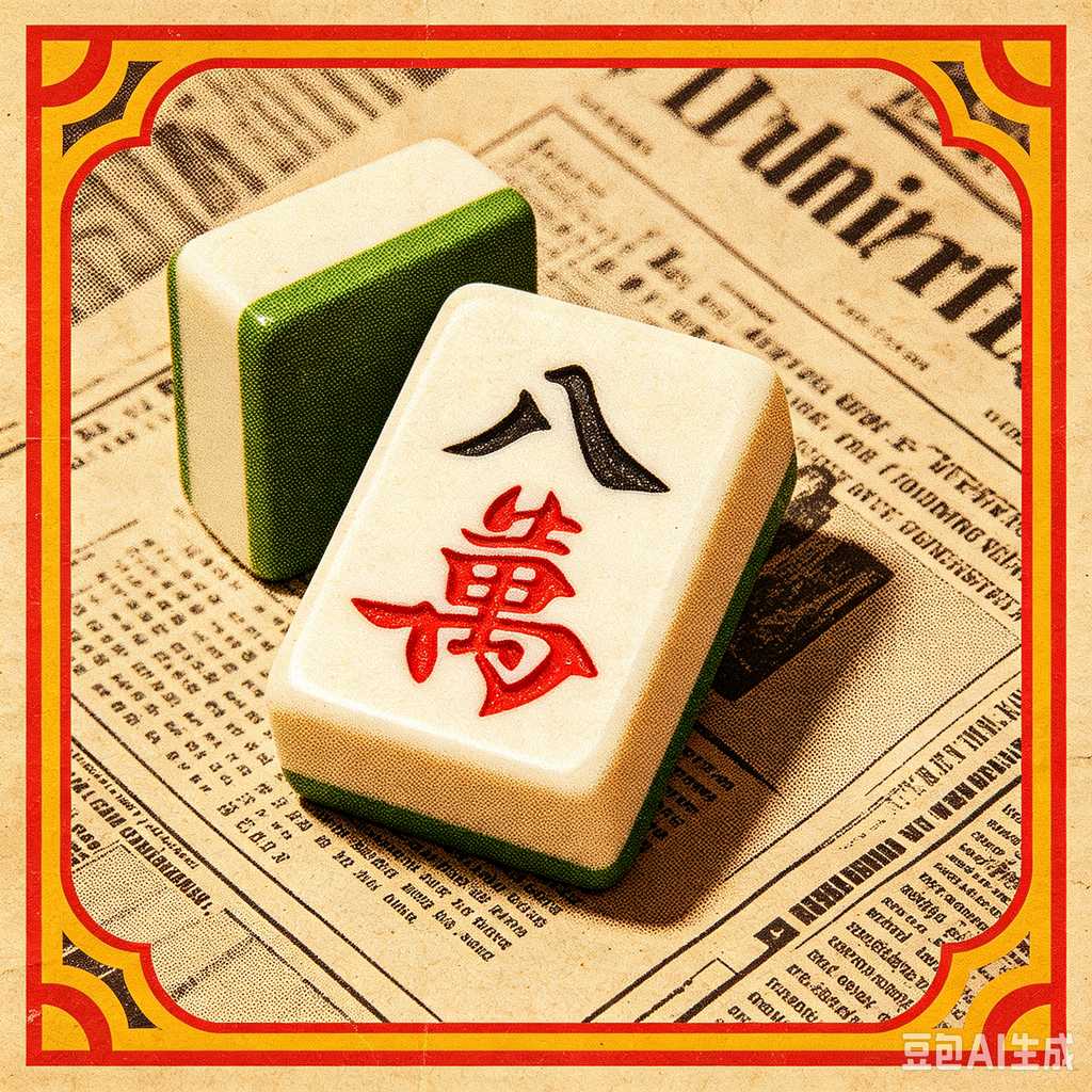 minimal text mahjong set